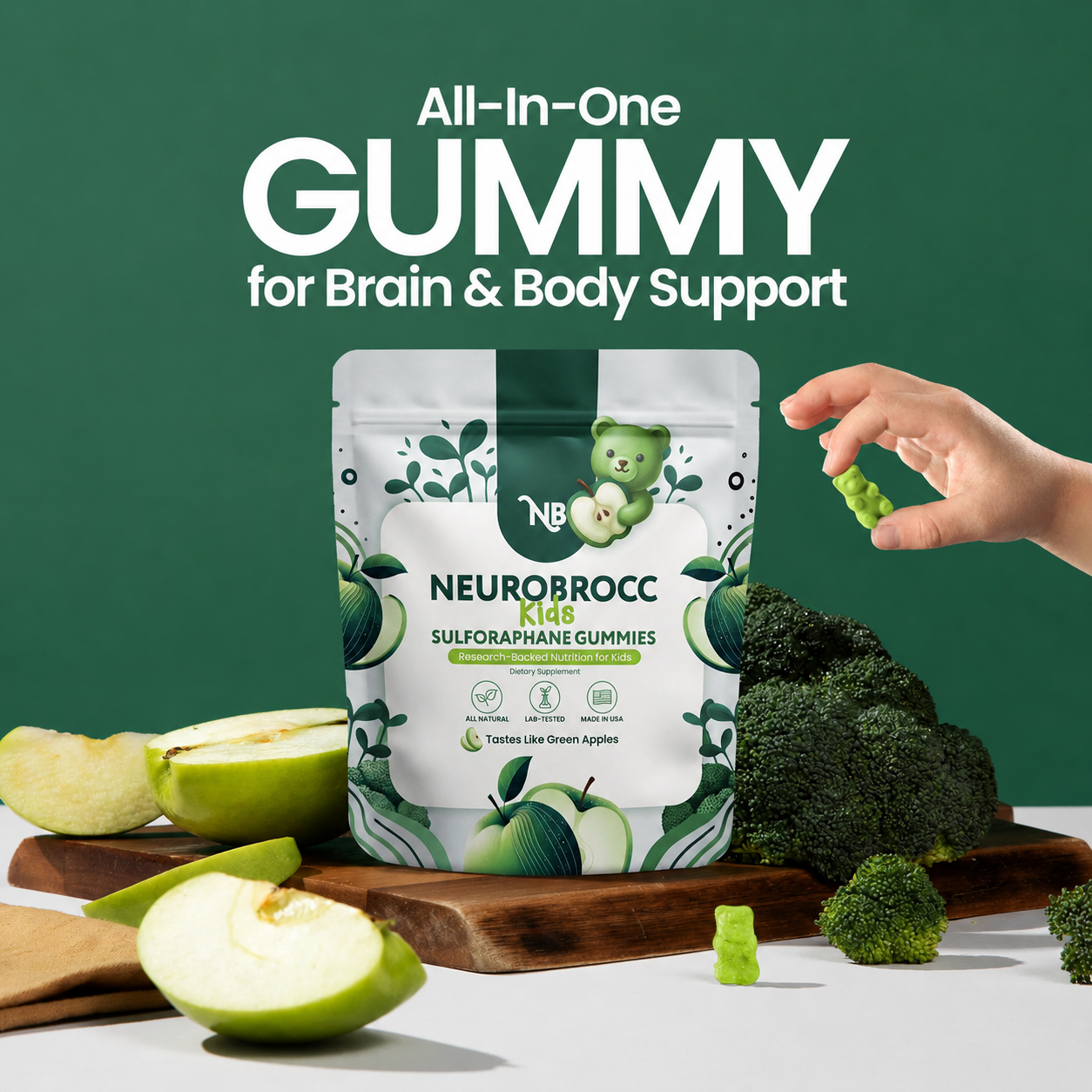 NeuroBrocc - Gomitas de suplemento de sulforafano